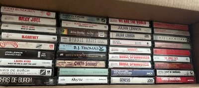 HUGE 36 Rock Broadway Xmas Alternative Novelty Music Cassette Tape Lot 70s 80s - Image 1 of 4