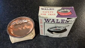 Vintage Bean Bag Safety Ashtray by WALES Cream White Vinyl NEW IN ORIGINAL BOX - Picture 1 of 13