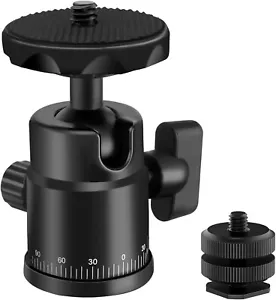 Mini treppiede a vite testa a sfera con attacco Hot Shoe 360° rotazione panoramica mo - Foto 1 di 6