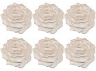 Rose Design Soft Leather Table Mats, Dining Table Mats, Set of 6