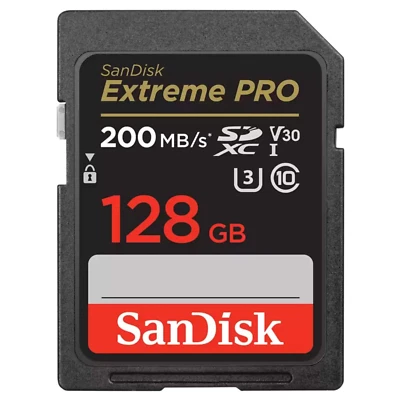 SanDisk Extrem Pro SD-XC 128Gb Speicherkarte V60 280 MB/s Rescue Deluxe  bis 6K - Bild 1 von 2
