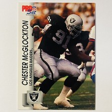 1992 Pro Set 542 Chester McGlockton Los Angeles Raiders Trading Card Tc4