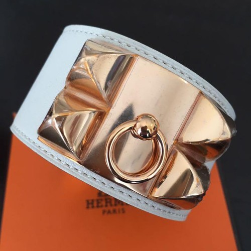 HERMÈS HERMES Collier de Chien Bracciale Chiave Rosa Oro Bianco Scatola Inutilizzata Borsa Conservatrice