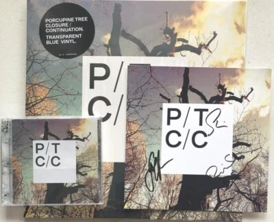 Porcupine Tree CLOSURE / CONTINUATION Transparent Blue 2-LP + CD + SIGNED CARD - Image 1 of 2