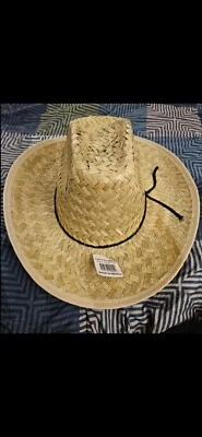 🤠 Unisex Adult Size Straw Cowboy Hat .. Costume Prop Or Just For Fun..💥 NEW💥 - Image 1 of 4