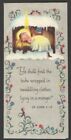 Vintage religiöse Weihnachtskarte Mitte des Jahrhunderts Baby JESUS in Krippe Lukas 2:12