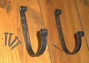 New Pair of Iron Gun Hooks Hangers Hand Forged by PCBS Glad to do custom work - Picture 1 of 1