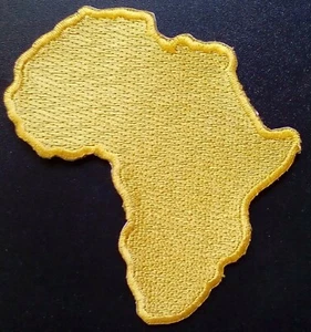 50 Pcs Rasta Africa Map (Gold) Embroidered Patches 3.25"x3" iron-on - Picture 1 of 1