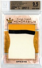 2010 SPORTKINGS JOE GREENE KING-SIZED MEMORABILIA #KSM15 - GRADED BGS GEM 9.5