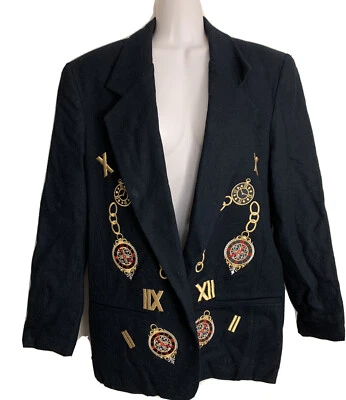 HUGO BUSCATI MILANO British Time Chain Embroidered nautical Wool Jacket Blazer S - Image 1 of 4