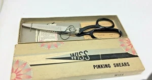 Vintage Wiss Model C Pinking Shears Blk Handle in Original Box with Instructions - Picture 1 of 9