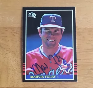 Marvin Foley Texas Rangers signed Autogramm 1985 Donruss Baseballkarte - Bild 1 von 2