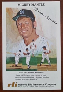 lot of 50 MICKEY MANTLE - Reserve Life Insurance Promo Card DEALER LOT - Picture 1 of 3