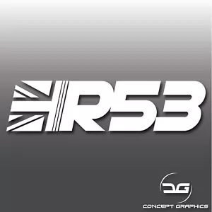 R53 Mini Cooper S Union Jack Supercharged Car Vinyl Decal Sticker Graphic JCW GP - Picture 1 of 3