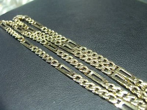 FINE SOLID 14 KARAT YELLOW GOLD LINK 27 GRAM NECKLACE 22" 5.5 MM WIDE NEW WOW - Picture 1 of 12