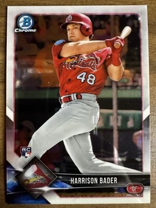 2018 Bowman Chrome Harrison Bader Rookie #68 Cardinals RC - Picture 1 of 2
