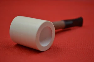 Large Smooth Bowl Pipe, Meerschaum Pipe, Long Stem Pipe, Unsmoked Pipe - Picture 1 of 11