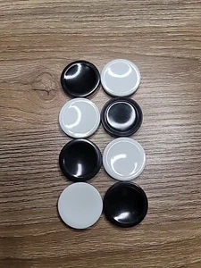 Othello 8 Black and White Plastic Reversible Disks Replacement Pieces Parts - Picture 1 of 1