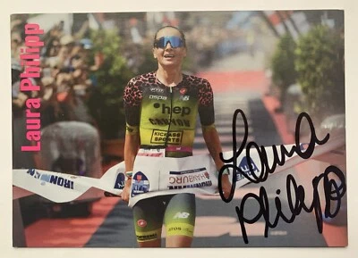 Laura Philipp * Triathlon  Iron Man - Siegerin * Orig. Autogramm, handsigniert * - Bild 1 von 2