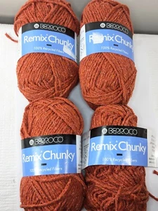 Berroco Remix Chunky yarn skeins color 9997 Apricot orange rust Bulky-5 same lot - Picture 1 of 11