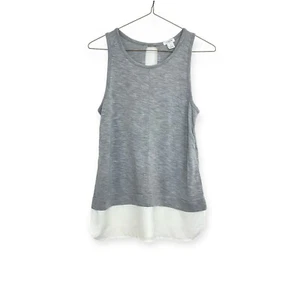 J. Crew Drapey Tank Top Gray Silky Hem Sleeveless Size XS - Picture 1 of 6