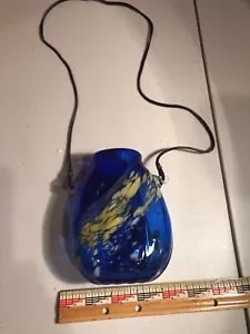 Art Glass Hanging Vase - Picture 1 of 4