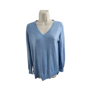 Banana Republic blau V-Ausschnitt 100 % Merinowolle leichter dünner Pullover Größe Small Damen* - Bild 1 von 13
