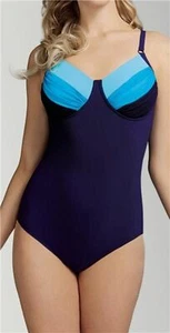 Amoena Maui Azul Mastectomía Traje de Baño Con Aros Espuma Tazas Traje de Baño Bolsillos - Imagen 1 de 1