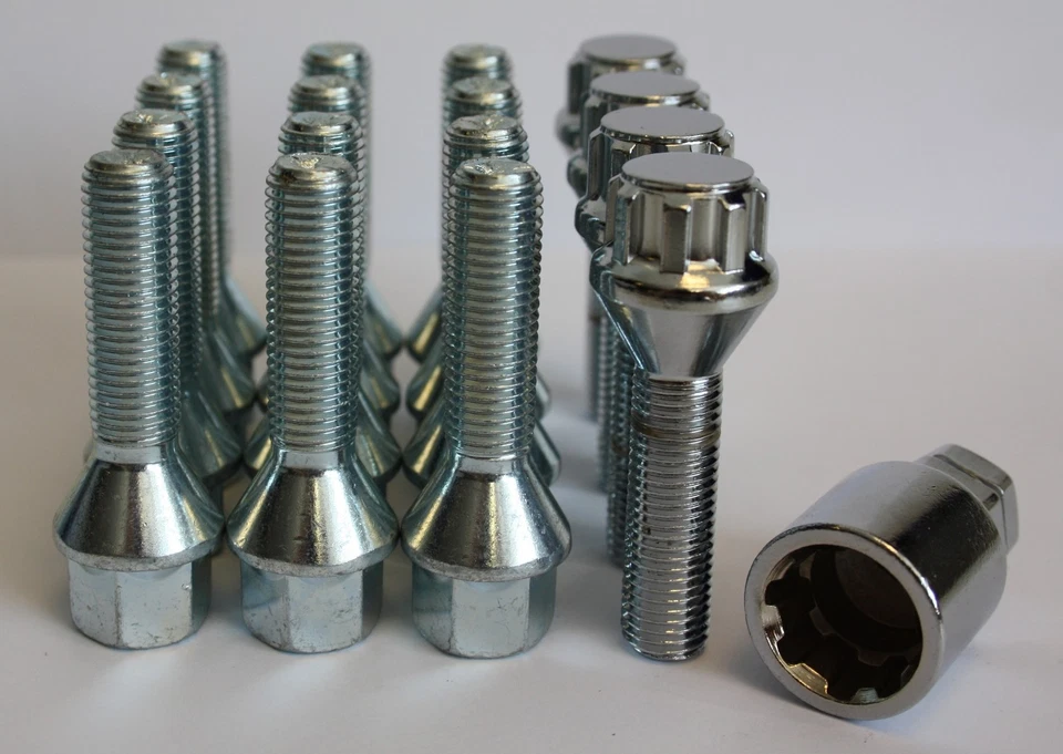 12 X M12 X 1.5 33MM ALLOY WHEEL BOLTS & LOCKING FIT OPEL TIGRA VECTRA B - Image 1 of 1