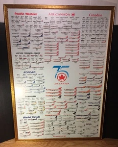 75 Air Canada Pro Framed No Glass Air plane Names, Years & Numbers Collectors - Picture 1 of 12