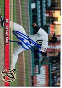 Bo Takahashi 2017 Visalia Rawhide Signed Card