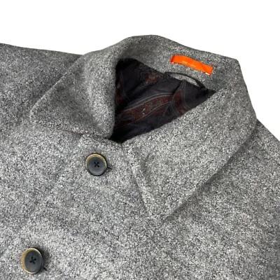 Abrigo gris de 5 botones de mezcla de lana Tallia para hombre con forro Paisley • XL Foto 1 de 4