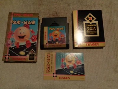 Pac Man Tengen Nintendo NES Video Game with box and instructions Tested Working - Image 1 of 2