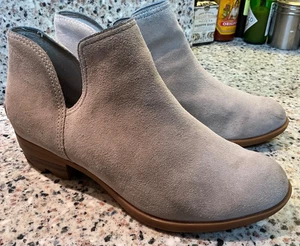 SOREL LOLA NUBUCK WATERPROOF LITE GRAY BOOTIE SNEAKERS SIZE 8.5/39.5 - Picture 1 of 9