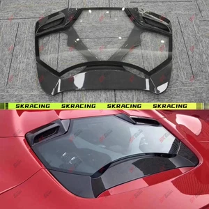 Kit de carrocería cubierta capó motor trasero tejido liso carbono seco para Ferrari 488 Spider - Imagen 1 de 15