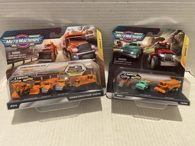 Micro Machines Construction Crew #04 & Farm #01 Hasbro WCT MOSC Series 1 & 2 - Image 1 of 4