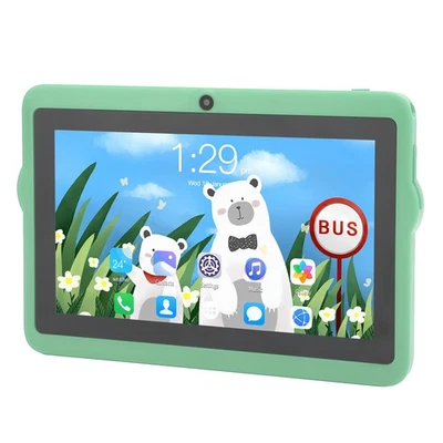 Green US Plug 7in Kids Tablet For Android10 5G WIFI Dual Band 2GB 32GB 8 Cores - Image 1 of 4