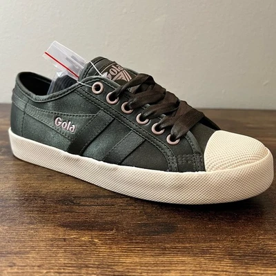 Zapatillas deportivas Gola Coaster para mujer 6 verdes con cordones satinado clásicas bajas nuevas Foto 1 de 4