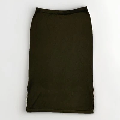 Saia lápis Vince Camuto feminina midi preta fenda lateral tamanho G - Nova com etiquetas - Imagem 1 de 4