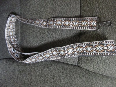 ""BLACK, BROWN & TAN WOVEN GUITAR OR PURSE STRAP"" - NWOT - Image 1 of 2