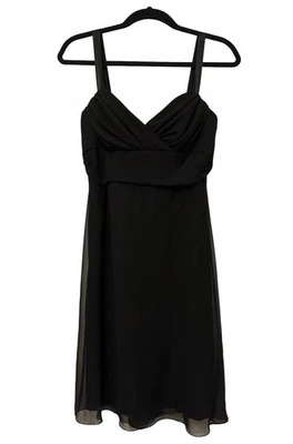 Jim Hjelm Black Chiffon Evening Dress Vintage A-Line Women’s Size 12 - Image 1 of 4