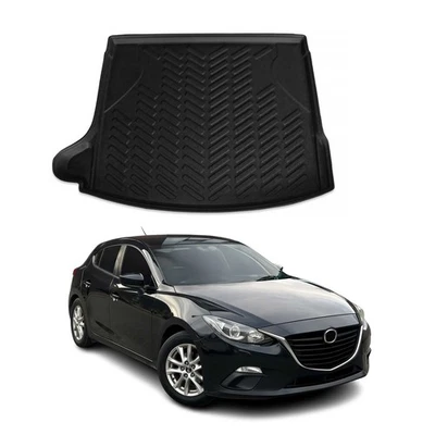 Alfombrillas de carga OMAC forro para Mazda 3 Hatchback 2014-2018 negras TPE para todo tipo de clima Foto 1 de 4