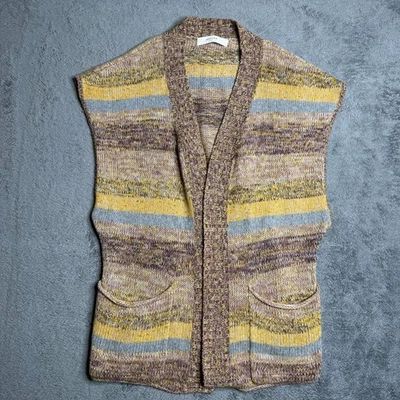 Chaleco Suéter Sparrow Anthropologie Talla L Amarillo Marrón Acogedor Mezcla Lana Cachemira Foto 1 de 4