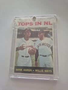 1964 Topps Tops In N.L. Hank Aaron-Willie Mays #423 - Picture 1 of 3
