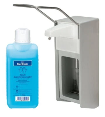 Medi-Inn Wandspender Aluminium langer Armhebel 500 ml + Bode Sterillium 500 ml