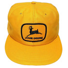 New Vtg John Deere Snapback Cap Yellow Black Logo Patch Hat Louisville USA NOS 