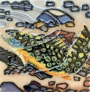 Azulejo de arte de pared decorativo de cerámica para peces trucha arroyo 4x4 nuevo multicolor moderno regalo - Imagen 1 de 2