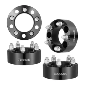 2 In. 5 In. X 4.5 In. Wheel Spacers Wheel Adapters 5 Lug Forged Spacer 4 Pcs Bla - Picture 1 of 8