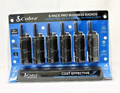Cobra Pro Business Radios With 6-Port Charging Dock (PX655-BCH6) - Image 1 of 2
