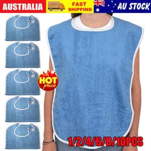 Adult Bibs, Adult The Eldly Bib Adult Washable Dining Bibs For Elderly 1-10PCSVP - Picture 1 of 13